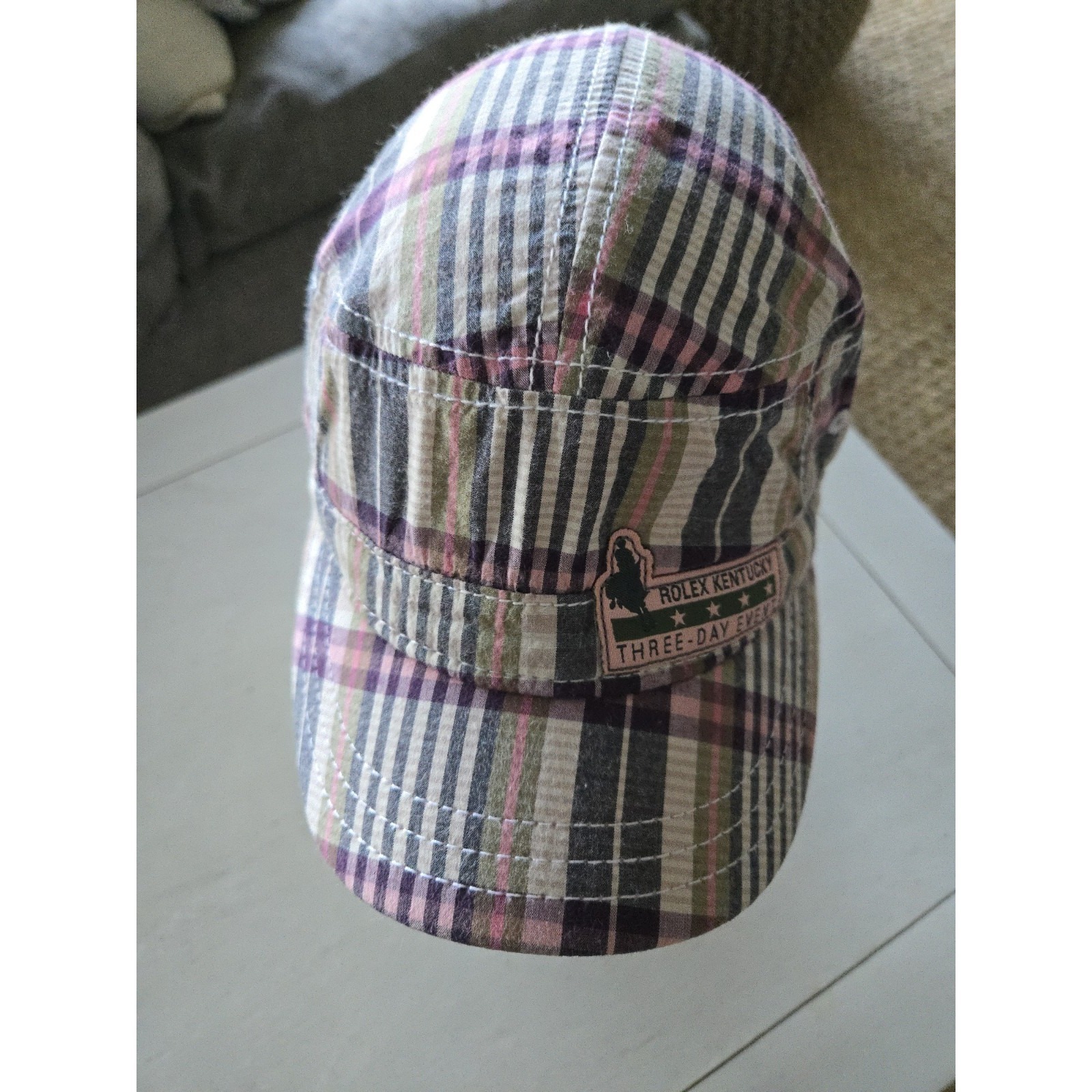 Rolex Kentucky ThreeDay Event Hat Cap Pink Green Plaid Horse Compete The Game Rolex Kentucky ThreeDay Event Hat Cap Pink Green Plaid Horse Compete The Game